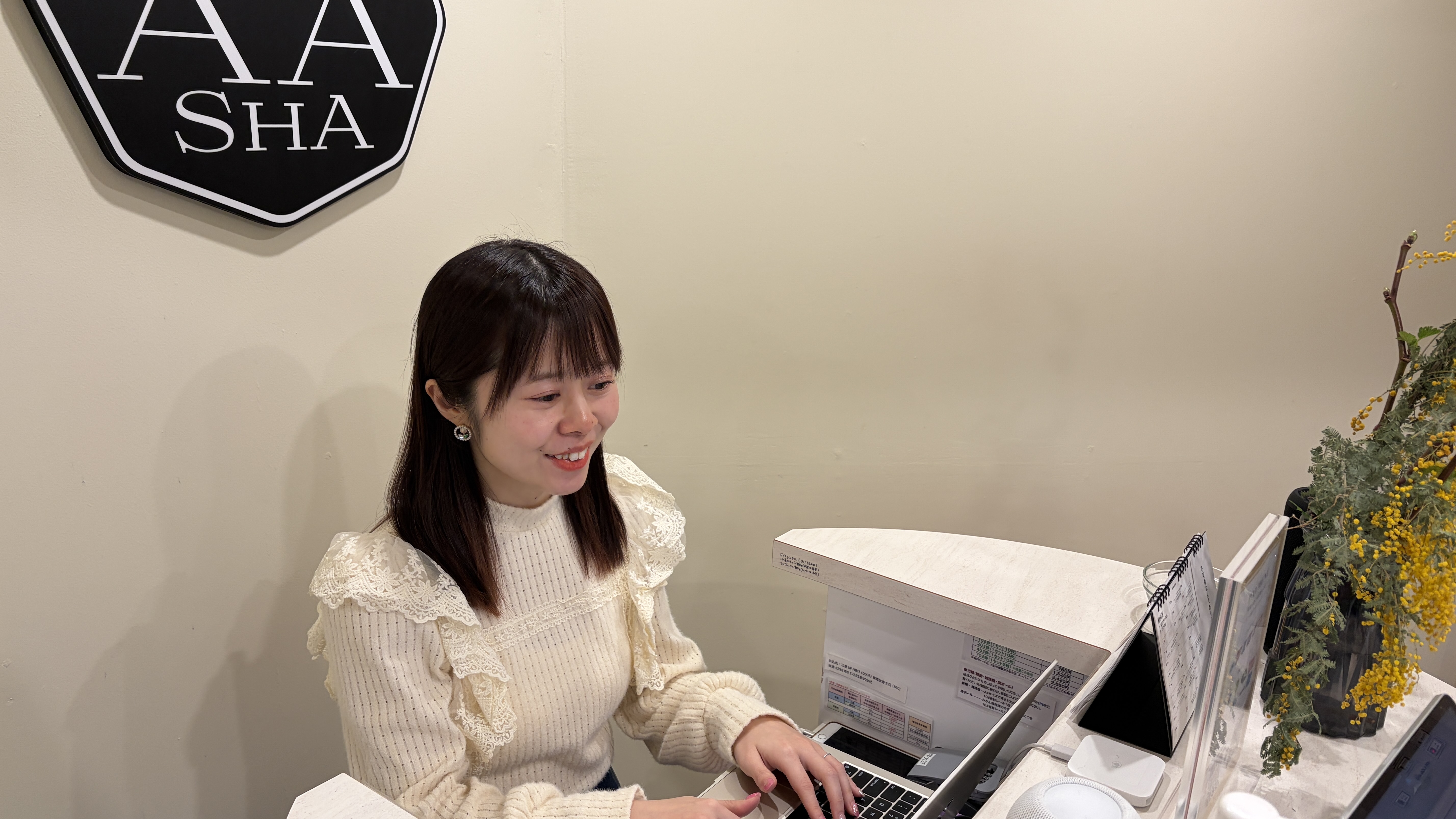 受付PCでNotionを使用