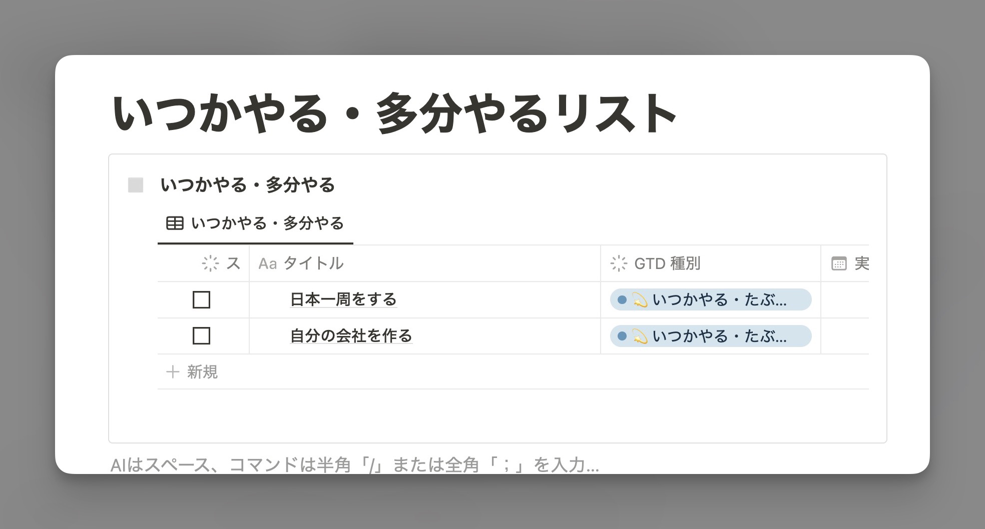 いつかやる・多分やるリストモジュール