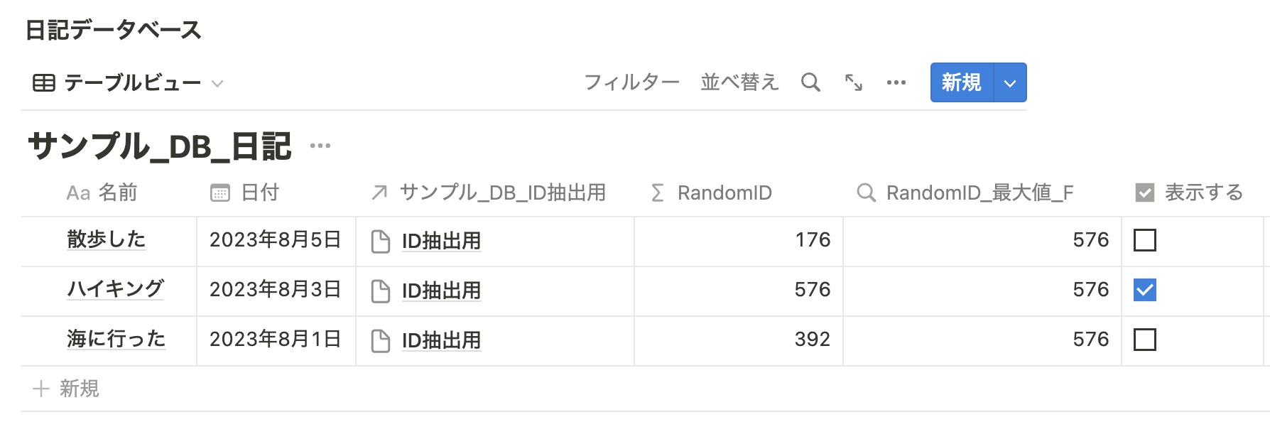 日記データベース