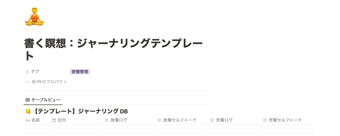 ジャーナリングテンプレート
