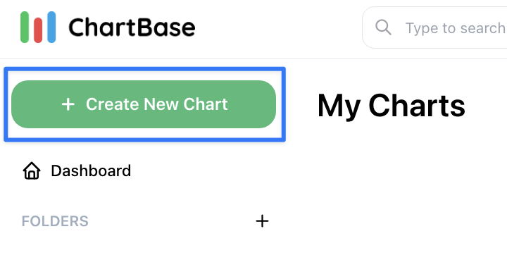 Create New Chart をクリック