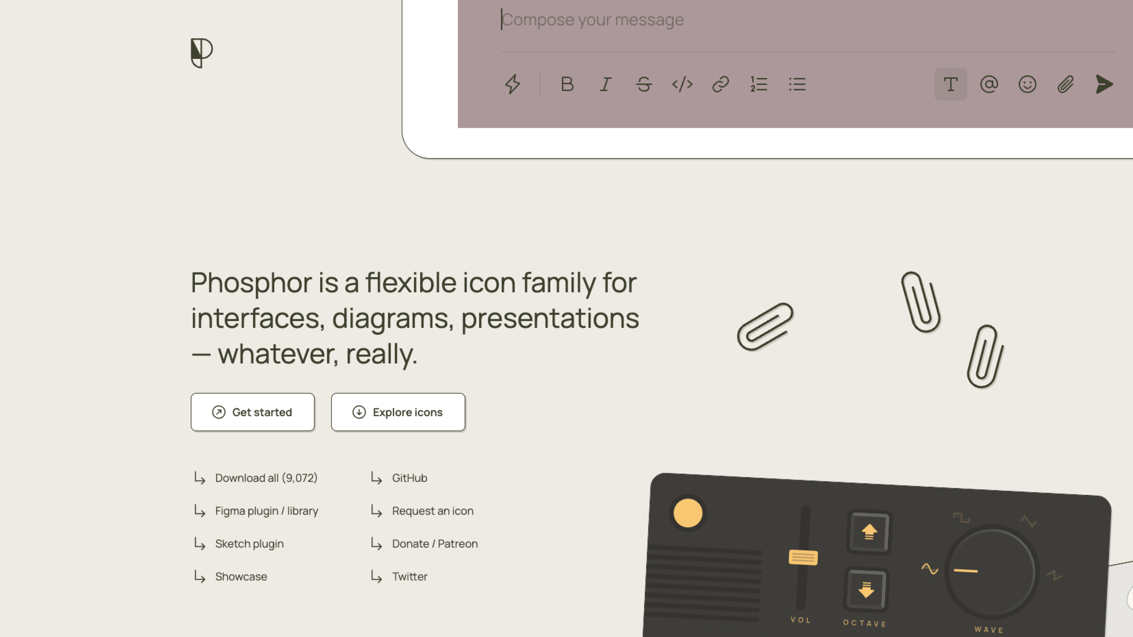 phosphoricons：[https://phosphoricons.com/](https://phosphoricons.com/)