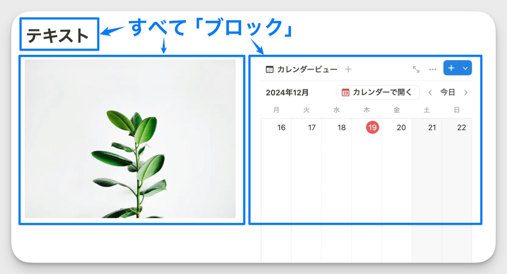 ブロックを組み合わせてページを構築
