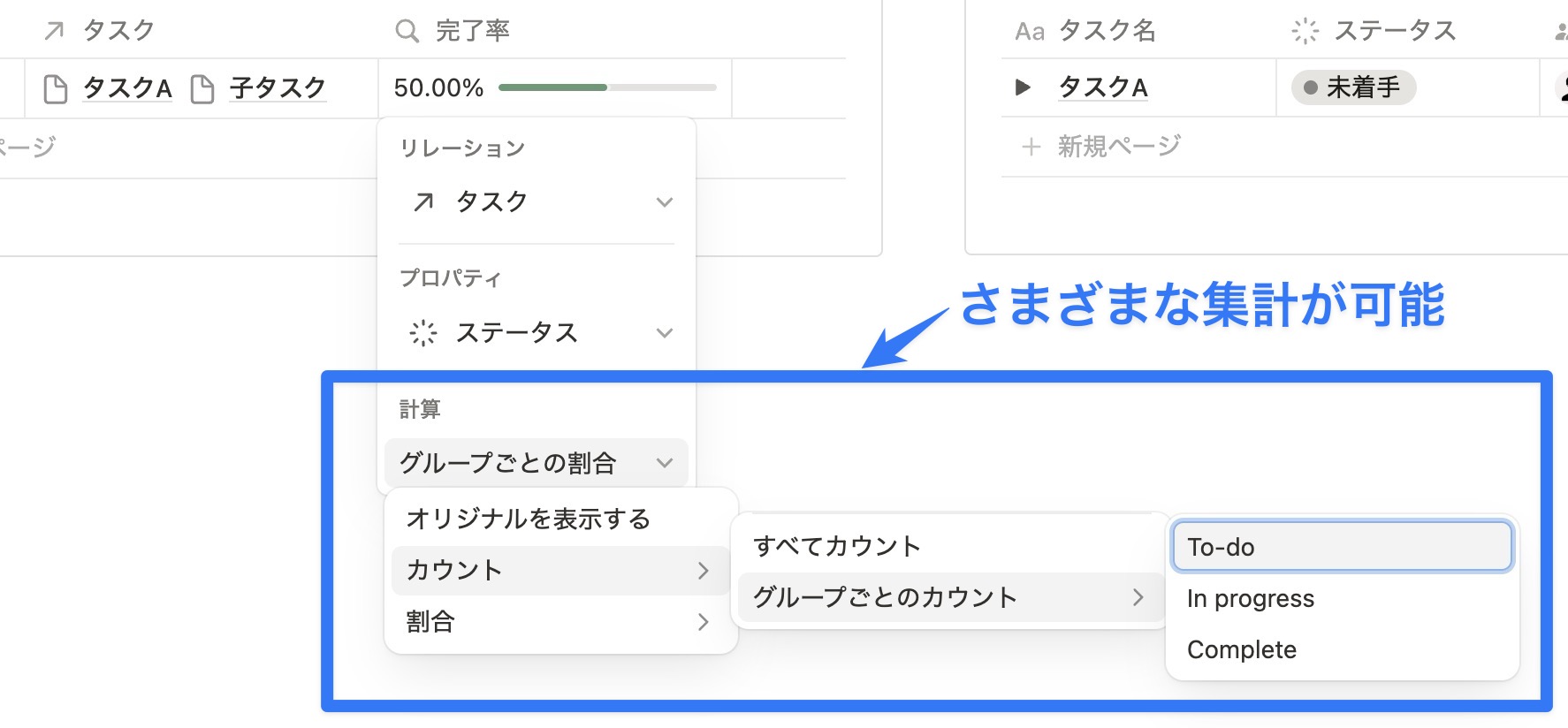 他にもさまざまな集計が可能