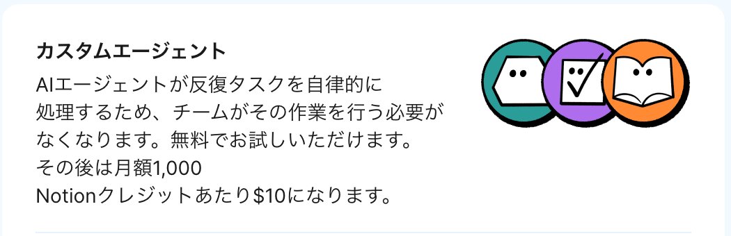 カスタムエージェントのNotionクレジット料金（2026年10月時点、公式サイトより引用）